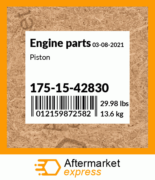 Spare part 175-15-42830 + Piston