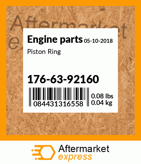 Spare part 176-63-92160 + Piston Ring