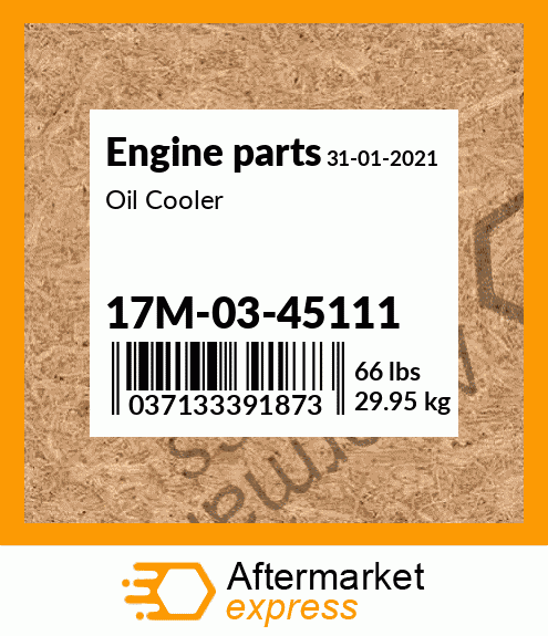 Spare part 17M-03-45111 + Oil Cooler