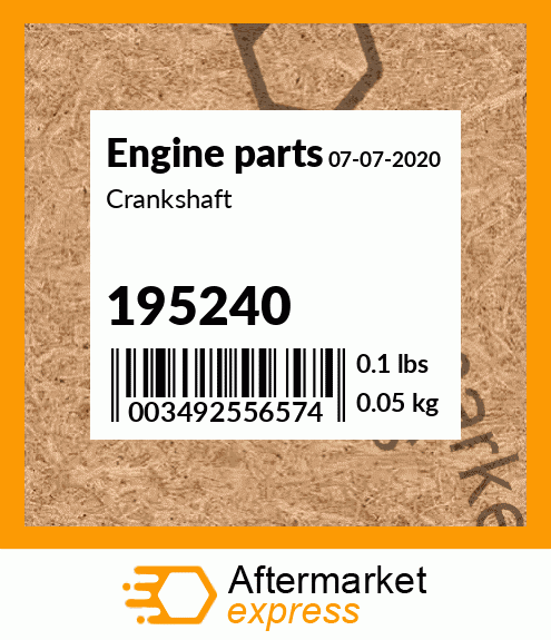 Spare part 195240 + Crankshaft