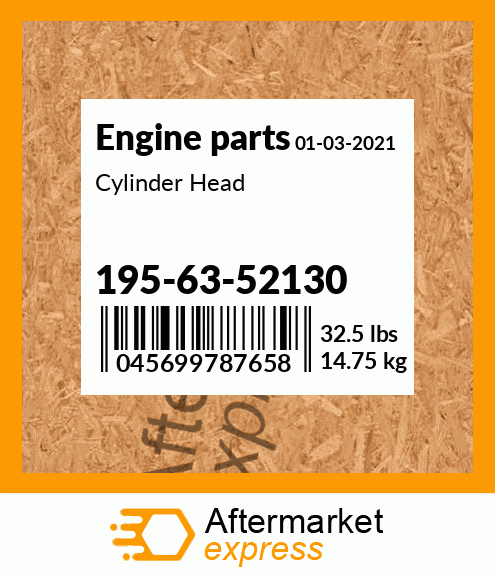 Spare part 195-63-52130 + Cylinder Head