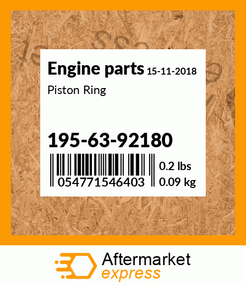 Spare part 195-63-92180 + Piston Ring