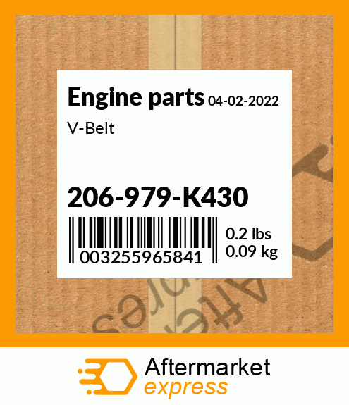 Spare part 206-979-K430 + V-Belt