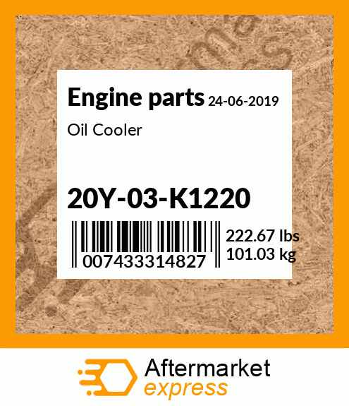 Spare part 20Y-03-K1220 + Oil Cooler