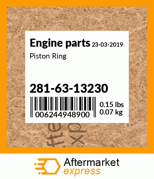 Spare part 281-63-13230 + Piston Ring