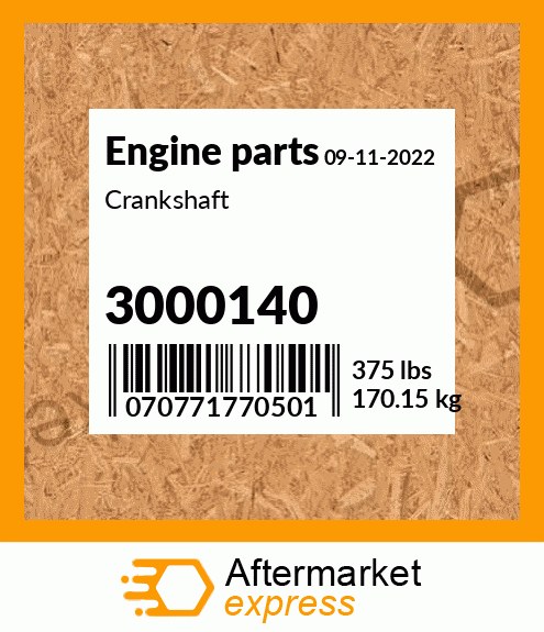 Spare part 3000140 + Crankshaft