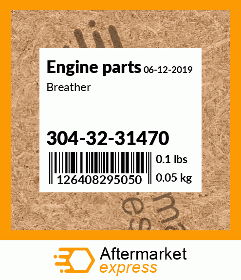 Spare part 304-32-31470 + Breather