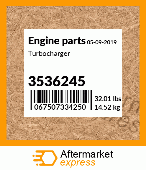 Spare part 3536245 + Turbocharger