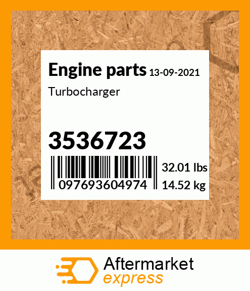 Spare part 3536723 + Turbocharger