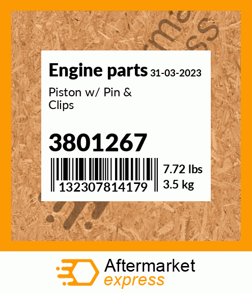 Spare part 3801267 + Piston w/ Pin & Clips