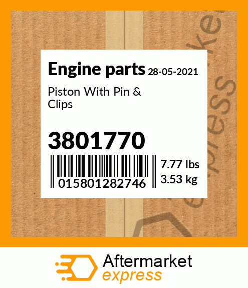 Spare part 3801770 + Piston With Pin & Clips