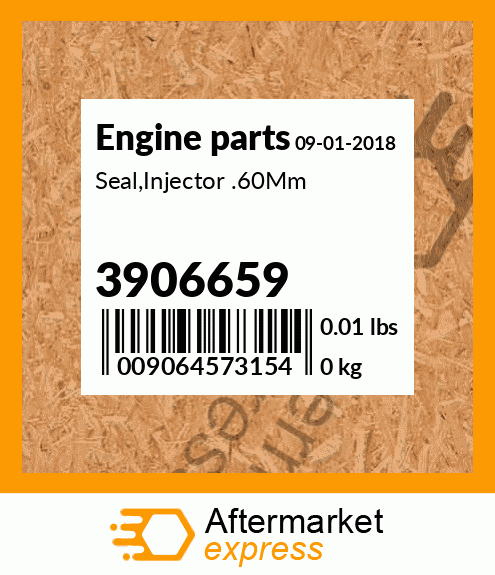 Spare part 3906659 + Seal,Injector .60Mm