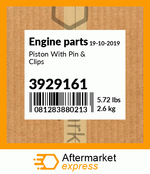 Spare part 3929161 + Piston With Pin & Clips