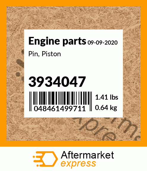 Spare part 3934047 + Pin, Piston