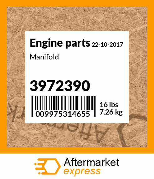 Spare part 3972390 + Manifold