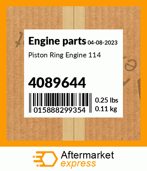 Spare part 4089644 + Piston Ring Engine 114