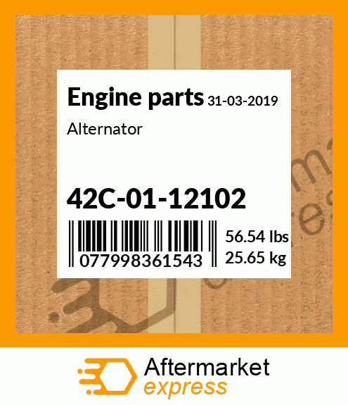 Spare part 42C-01-12102 + Alternator