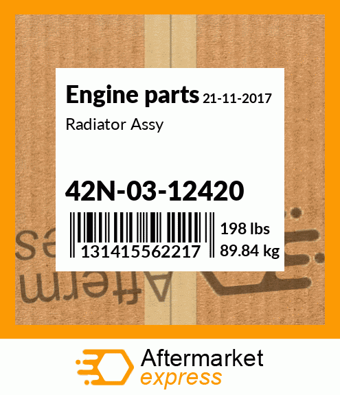 Spare part 42N-03-12420 + Radiator Assy