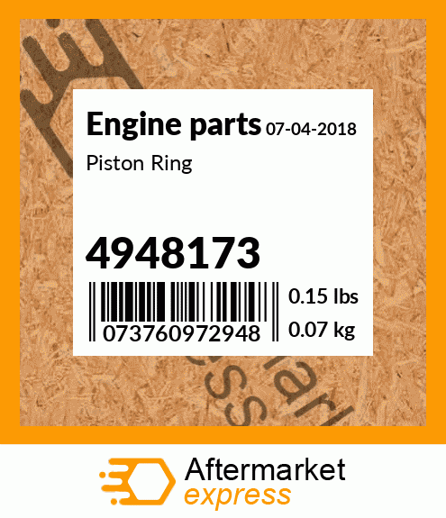 Spare part 4948173 + Piston Ring