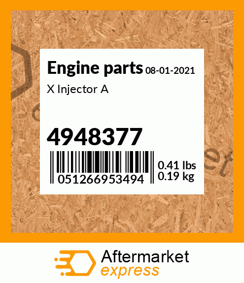 Spare part 4948377 + X Injector A