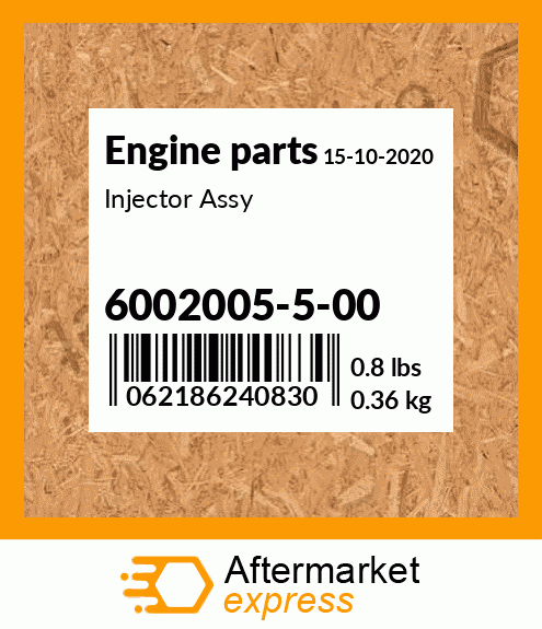 Spare part 6002005-5-00 + Injector Assy