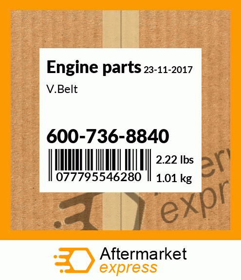 Spare part 600-736-8840 + V.Belt