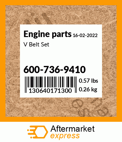 Spare part 600-736-9410 + V Belt Set