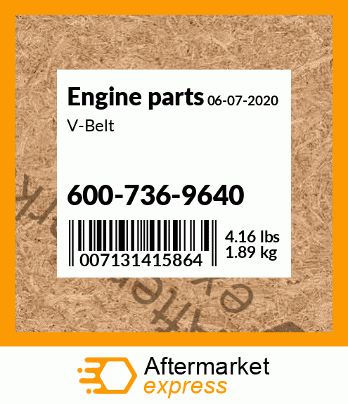 Spare part 600-736-9640 + V-Belt