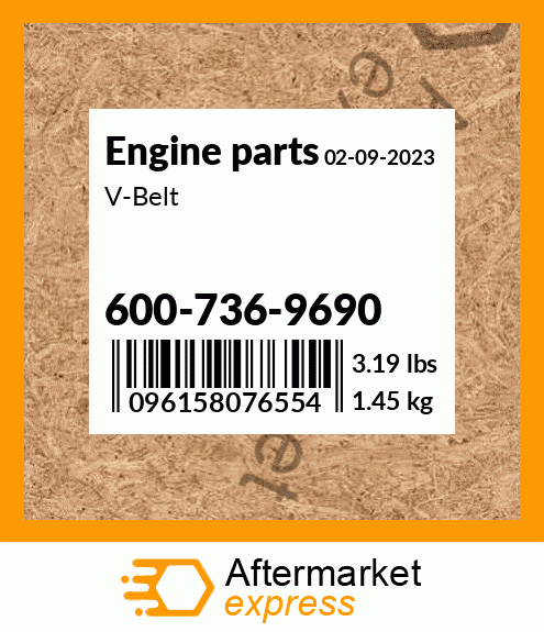 Spare part 600-736-9690 + V-Belt