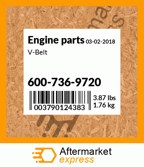 Spare part 600-736-9720 + V-Belt