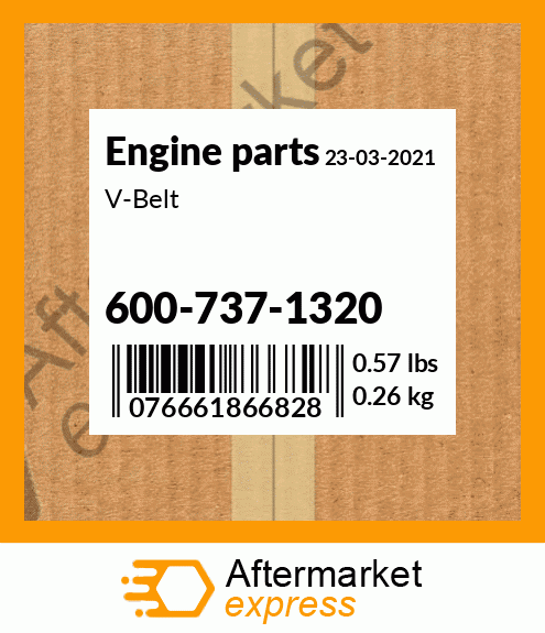 Spare part 600-737-1320 + V-Belt