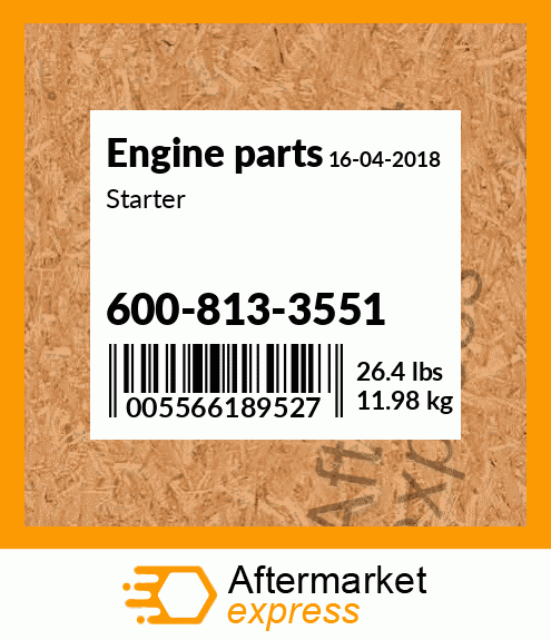 Spare part 600-813-3551 + Starter