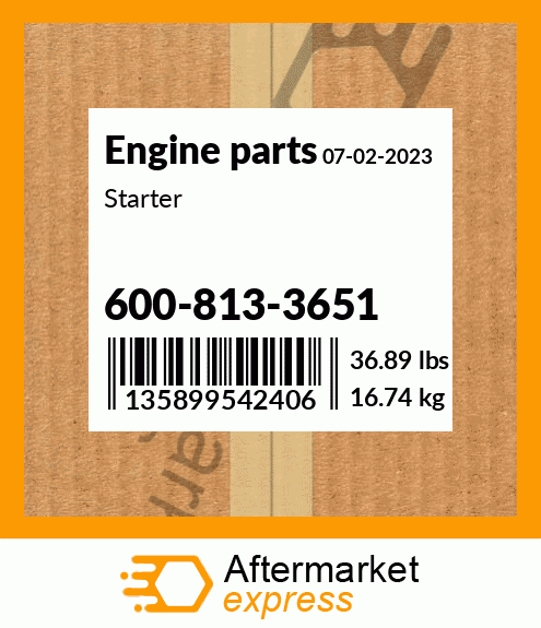 Spare part 600-813-3651 + Starter