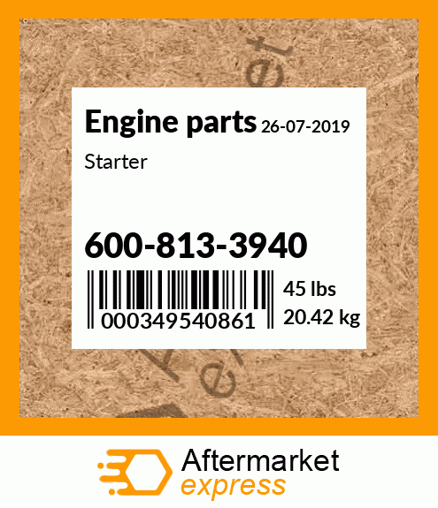 Spare part 600-813-3940 + Starter