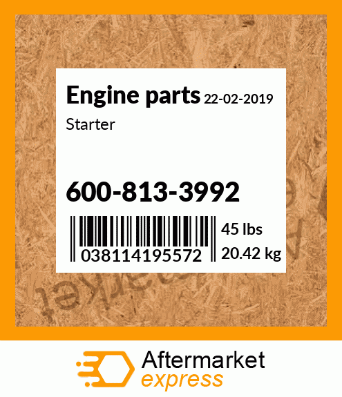 Spare part 600-813-3992 + Starter