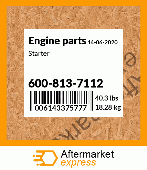 Spare part 600-813-7112 + Starter