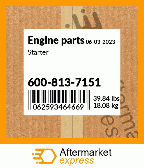 Spare part 600-813-7151 + Starter