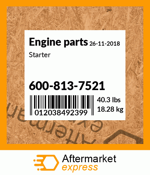 Spare part 600-813-7521 + Starter