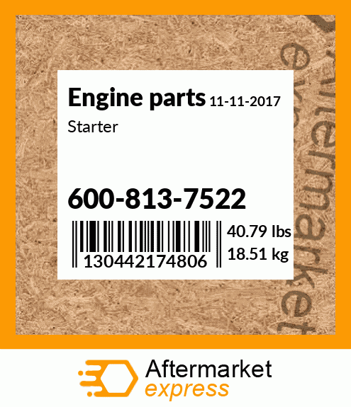 Spare part 600-813-7522 + Starter