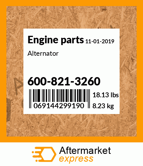 Spare part 600-821-3260 + Alternator