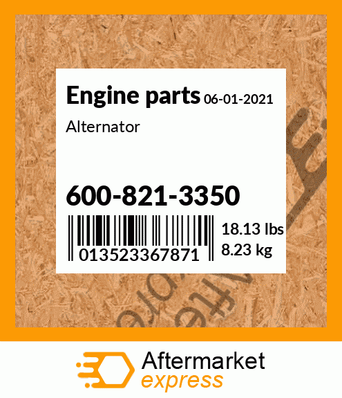 Spare part 600-821-3350 + Alternator