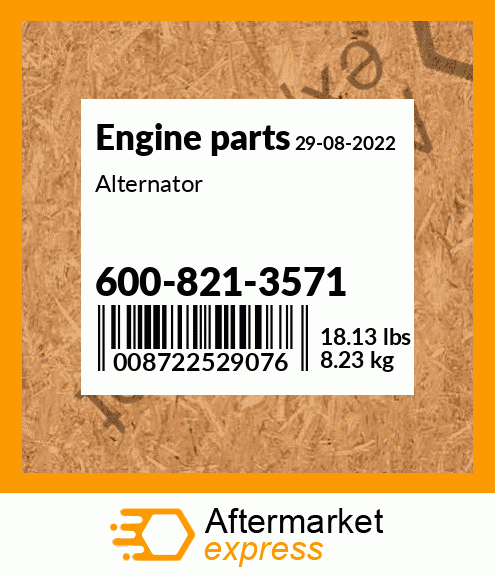 Spare part 600-821-3571 + Alternator