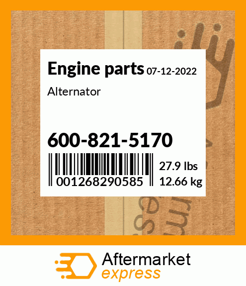 Spare part 600-821-5170 + Alternator