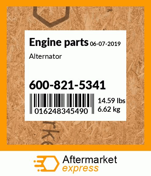 Spare part 600-821-5341 + Alternator