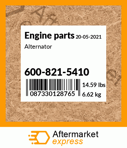 Spare part 600-821-5410 + Alternator