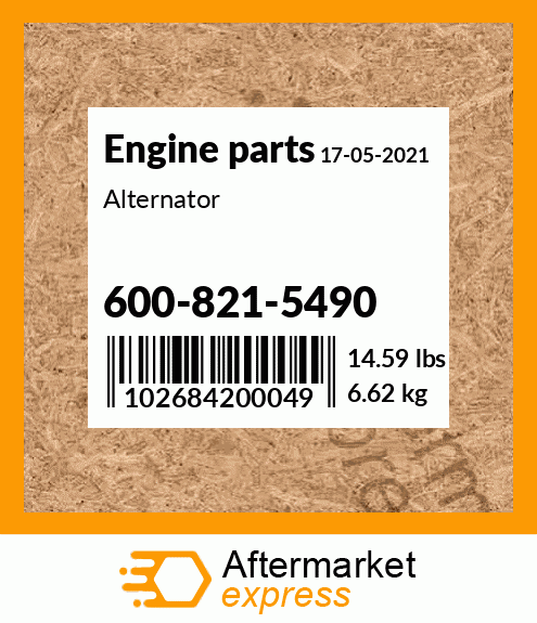 Spare part 600-821-5490 + Alternator