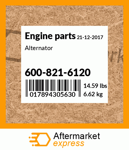 Spare part 600-821-6120 + Alternator