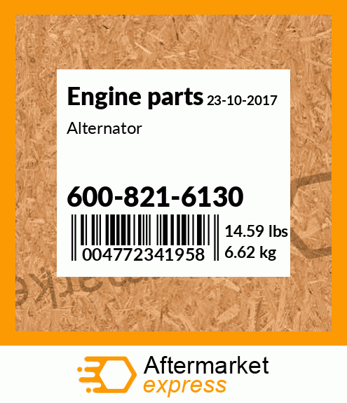 Spare part 600-821-6130 + Alternator