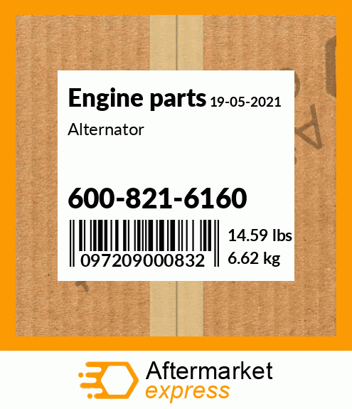 Spare part 600-821-6160 + Alternator