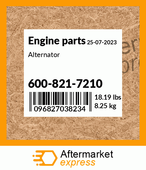 Spare part 600-821-7210 + Alternator